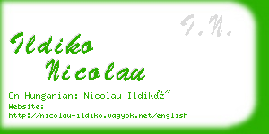 ildiko nicolau business card